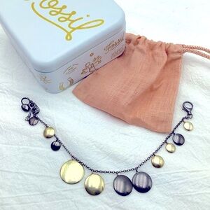 Fossil Gold and Silver Bracelet with Elegant Design